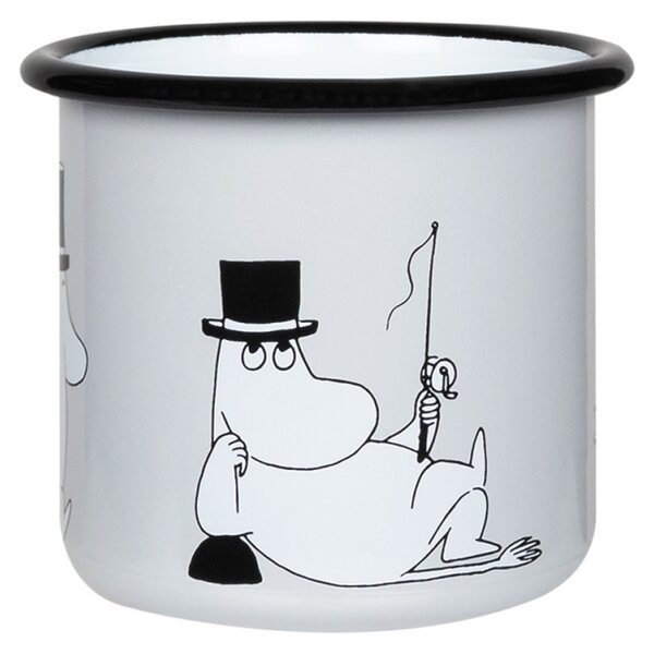Muurla Hrnek Moominpappa 0,37l, smalt / šedý