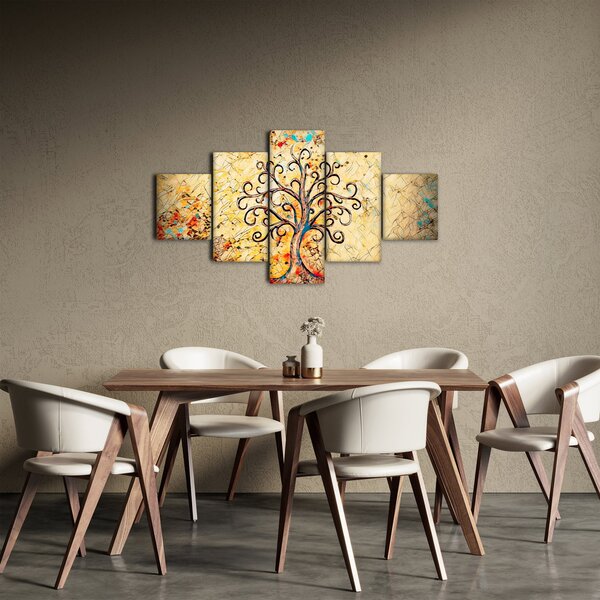 Obraz - Mozaikový strom života (125x70 cm)