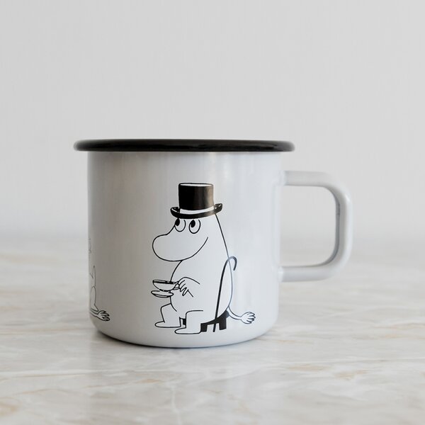 Muurla Hrnek Moominpappa 0,37l, smalt / šedý