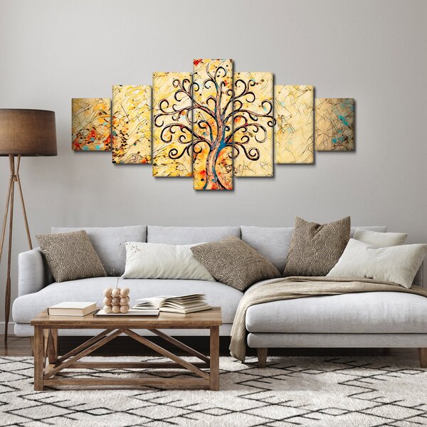 Obraz - Mozaikový strom života (210x100 cm)