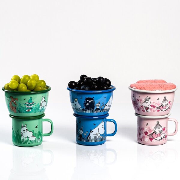 Muurla Hrnek Moomin Friends 0,25l, smalt / modrý