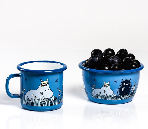 Muurla Hrnek Moomin Friends 0,25l, smalt / modrý