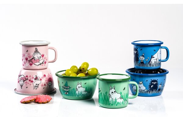 Muurla Hrnek Moomin Friends 0,25l, smalt / modrý