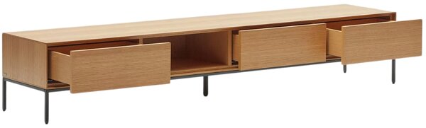 Dubový TV stolek Kave Home Vedrana 195 x 40 cm