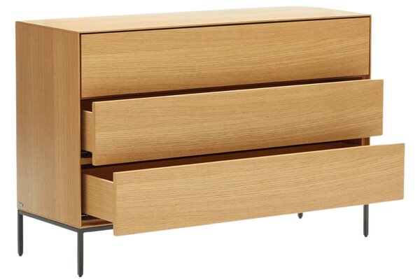 Dubová komoda Kave Home Vedrana 110 x 40 cm