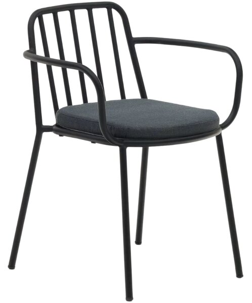 Černá kovová jídelní židle Kave Home Bramant