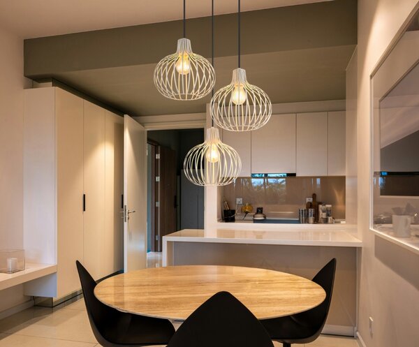 Závěsné svítidlo 3x E27 piesková IP20 GLOBO lighting MATEO 33379319