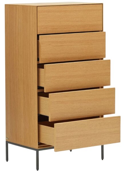 Dubová komoda Kave Home Vedrana 60 x 40 cm