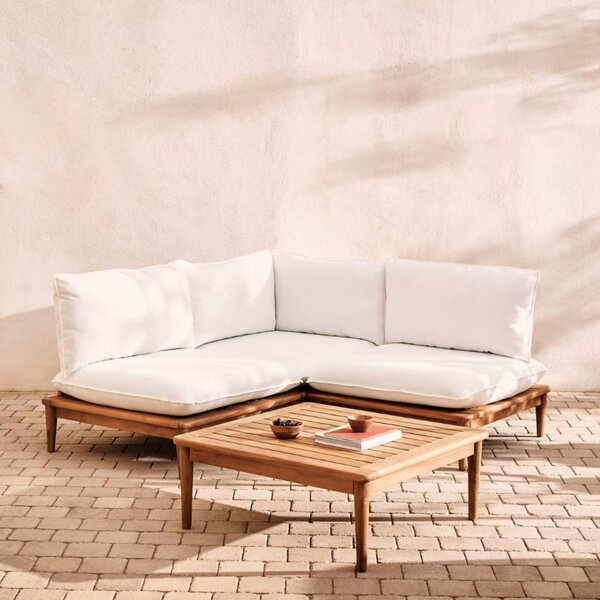 Teakový zahradní konferenční stolek Kave Home Portitxol 80 x 80 cm