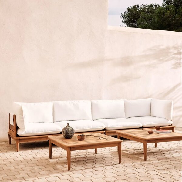 Teakový zahradní konferenční stolek Kave Home Portitxol 80 x 80 cm