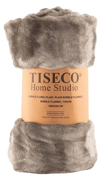 Taupe deka z mikroplyše 150x200 cm Wave – Tiseco Home Studio