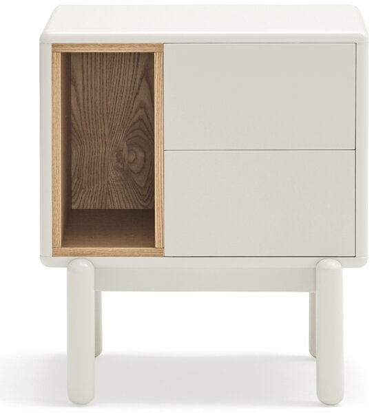 -25 % Dny MOMENTI– Krémově bílý lakovaný noční stolek Teulat Corvo 48 x 35 cm