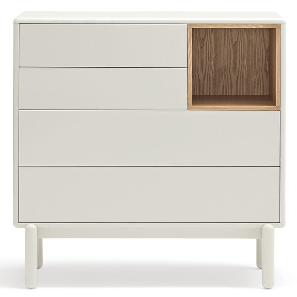 -25 % Dny MOMENTI– Krémově bílá lakovaná komoda Teulat Corvo 90 x 40 cm