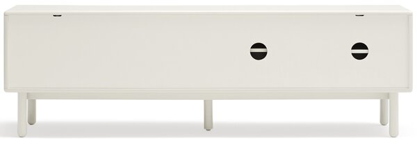 Krémově bílý lakovaný TV stolek Teulat Corvo 180 x 40 cm