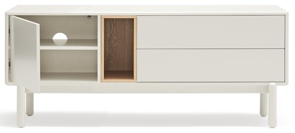 -25 % Dny MOMENTI– Krémově bílý lakovaný TV stolek Teulat Corvo 140 x 40 cm