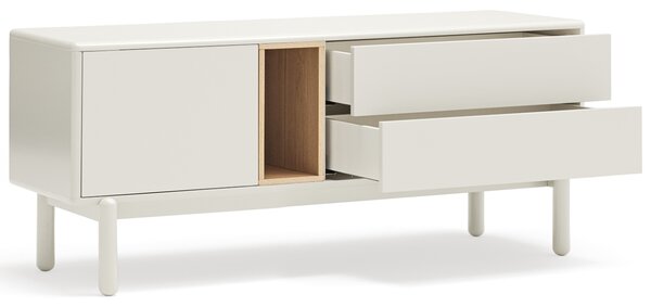 -25 % Dny MOMENTI– Krémově bílý lakovaný TV stolek Teulat Corvo 140 x 40 cm