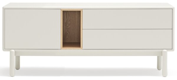 -25 % Dny MOMENTI– Krémově bílý lakovaný TV stolek Teulat Corvo 140 x 40 cm