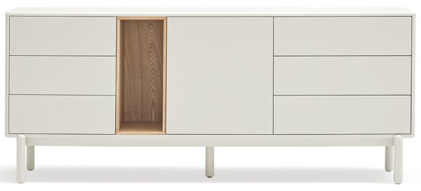 Krémově bílá lakovaná komoda Teulat Corvo 180 x 40 cm