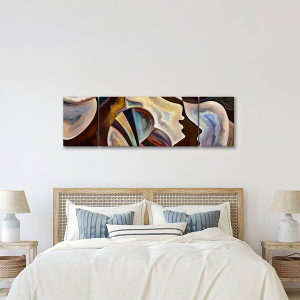 Obraz - Abstrakce hlav (170x50 cm)