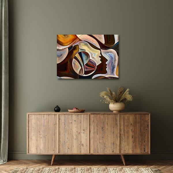 Obraz - Abstrakce hlav (70x50 cm)