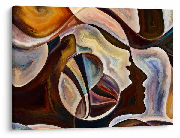 Obraz - Abstrakce hlav (70x50 cm)