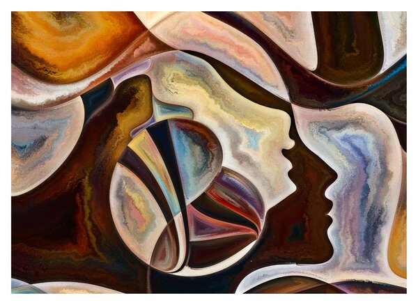 Obraz - Abstrakce hlav (70x50 cm)