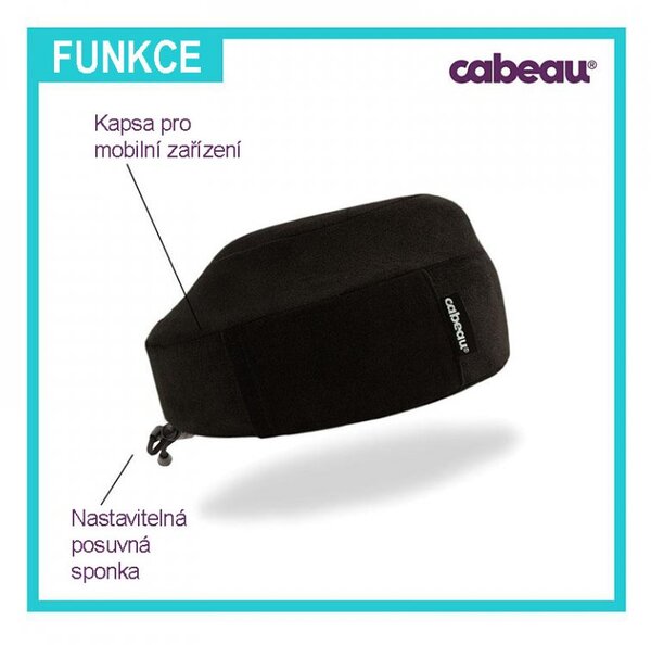 Cabeau Evolution® Classic Midnight cestovní polštář - černý