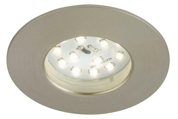BRILONER LED vestavné svítidlo, pr. 7,5 cm, 5,5 W, matný nikl IP44 BRI 7231-012
