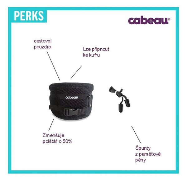 Cabeau Evolution Cool® Black cestovní polštář - černý