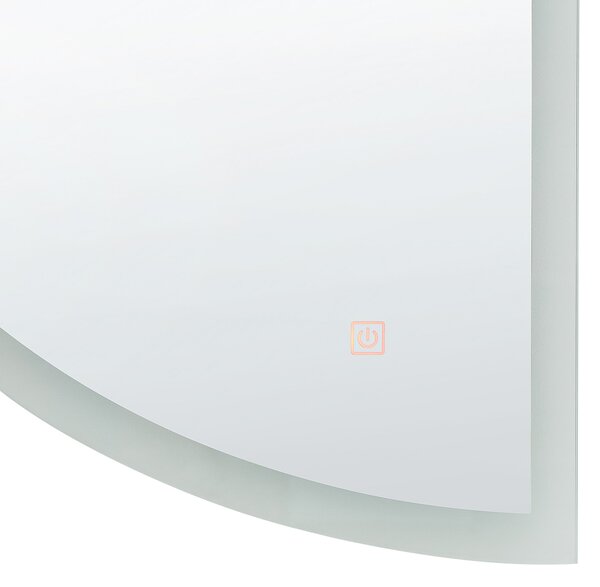 LED koupelnové zrcadlo BEZONS 49 cm 80 cm Stříbrná