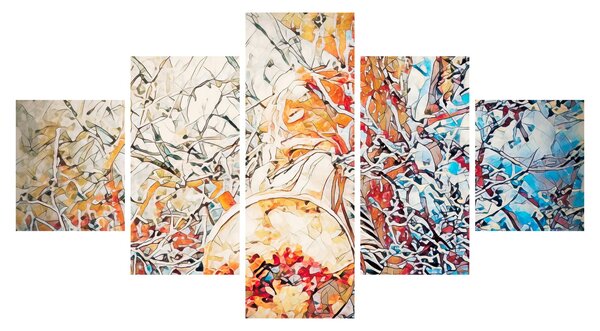 Obraz - Mozaiková abstrakce (125x70 cm)