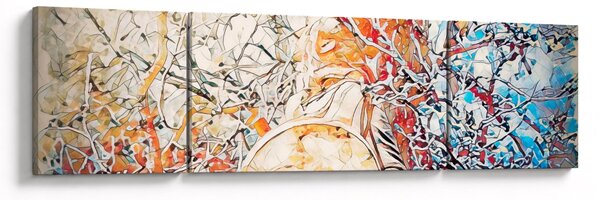 Obraz - Mozaiková abstrakce (170x50 cm)