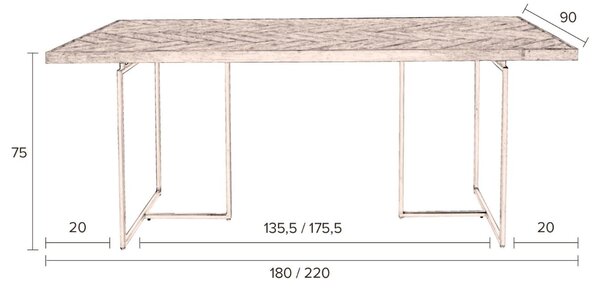 Dubový jídelní stůl DUTCHBONE Class 180 x 90 cm