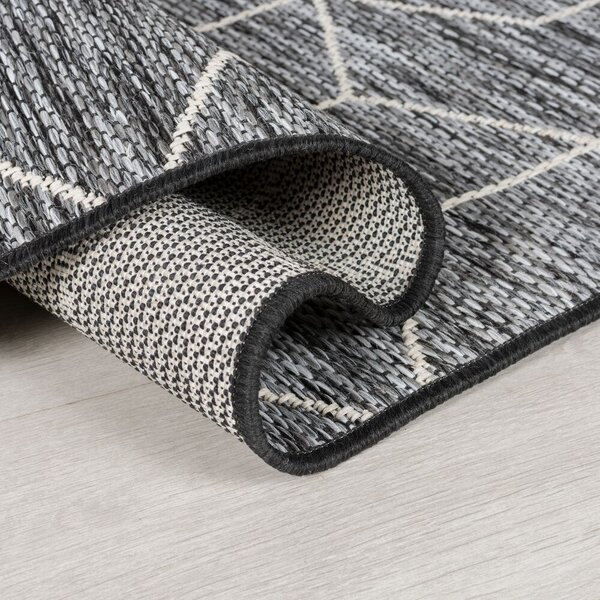 Flair Rugs koberce Kusový koberec Lipari Napoli Black – na ven i na doma - 200x290 cm