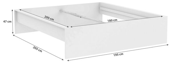 RÁM POSTELE, 180/200 cm Hom`in - Kostry postelí & díly k postelím