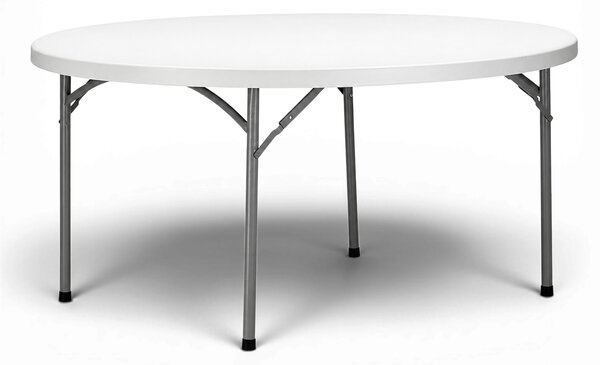 Skládací plastový kulatý stůl ⌀ 122cm - bílý