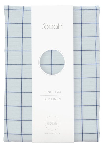 Světle modré povlečení na jednolůžko z bavlny Renforcé 140x200 cm Vista – Södahl