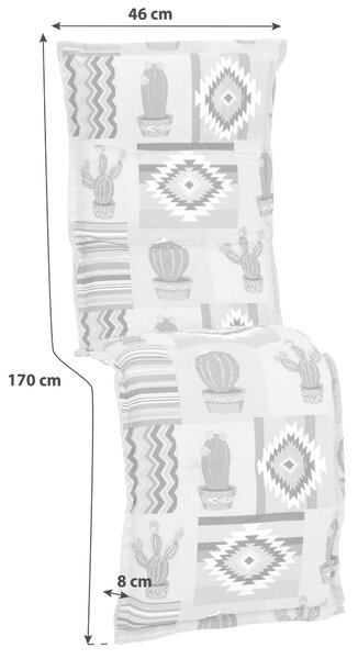 PODLOŽKA NA RELAXAČNÍ KŘESLO, 170/46/8 cm Gardenson - Online Only zahradní nábytek, Online Only