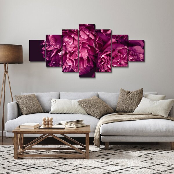 Obraz - Kytice pivoněk (210x100 cm)