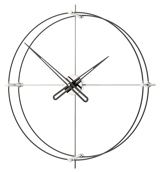 Mclocks Designové nástěnné hodiny TM604 Timeless silver-black 60cm