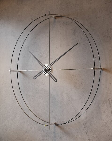 Mclocks Designové nástěnné hodiny TM604 Timeless silver-black 60cm