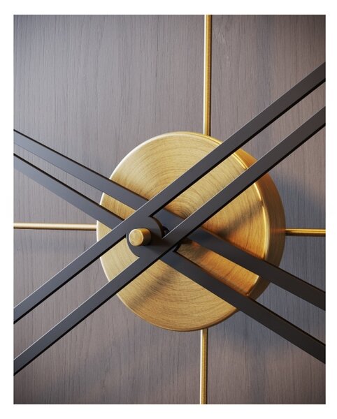 Mclocks Designové nástěnné hodiny PIP810 Pendulum Plus Indicator gold mat-black 60cm