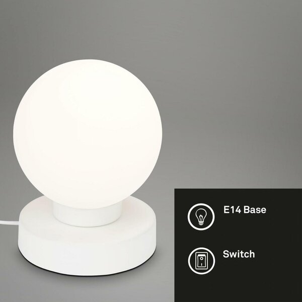 BRILONER Stolní lampa, 15,7 cm, max. 25 W, bílé BRILO 7021-016