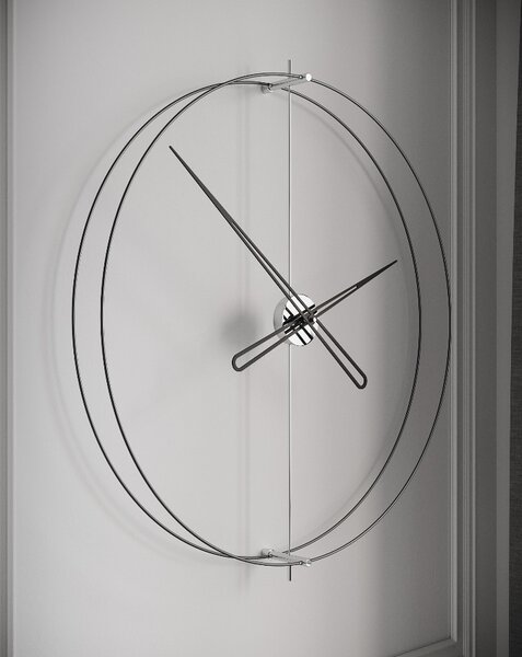 Mclocks Designové nástěnné hodiny TM604 Timeless silver-black 60cm