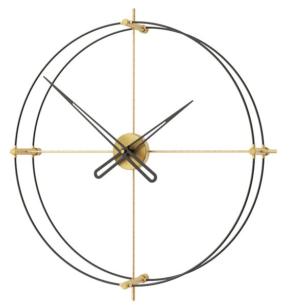Mclocks Designové nástěnné hodiny TM601 Timeless antique gold-black 60cm