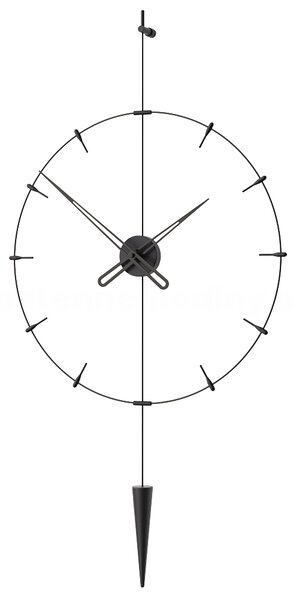 Mclocks Designové nástěnné hodiny PIP802 Pendulum Plus Indicator black-black 60cm
