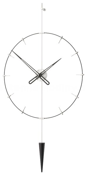 Mclocks Designové nástěnné hodiny PIP811 Pendulum Plus Indicator silver mat-black 60cm