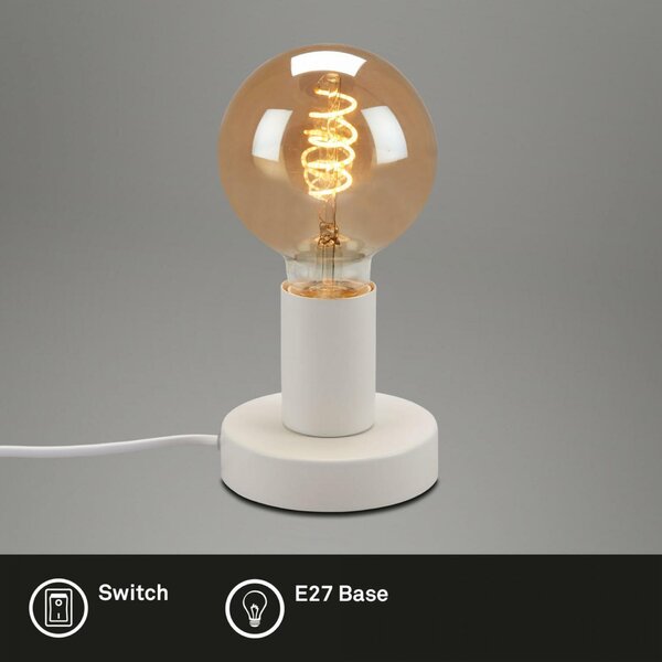 BRILONER Stolní lampa, pr. 10 cm, max. 10 W, bílé BRILO 7023-016