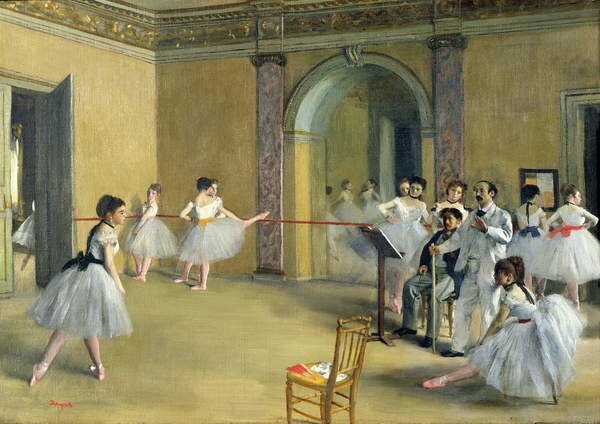 Edgar Degas - Obrazová reprodukce The Dance Foyer at the Opera on the rue Le Peletier, (40 x 30 cm)