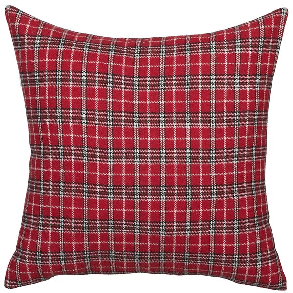 Sada 2 dekorativních polštářů COMET 45 x 45 cm Tmavě červená Vánoční vzor